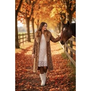 Boho elegant Sunday in Brooklyn crocheted beige sheath 100% cotton‎ size 6